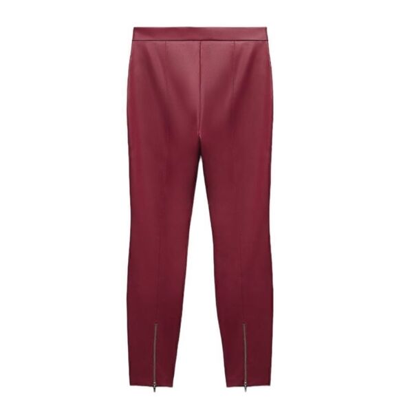 Zara Red Faux Leather Hi-rise
Legging(Size Medium) - Picture 4 of 10